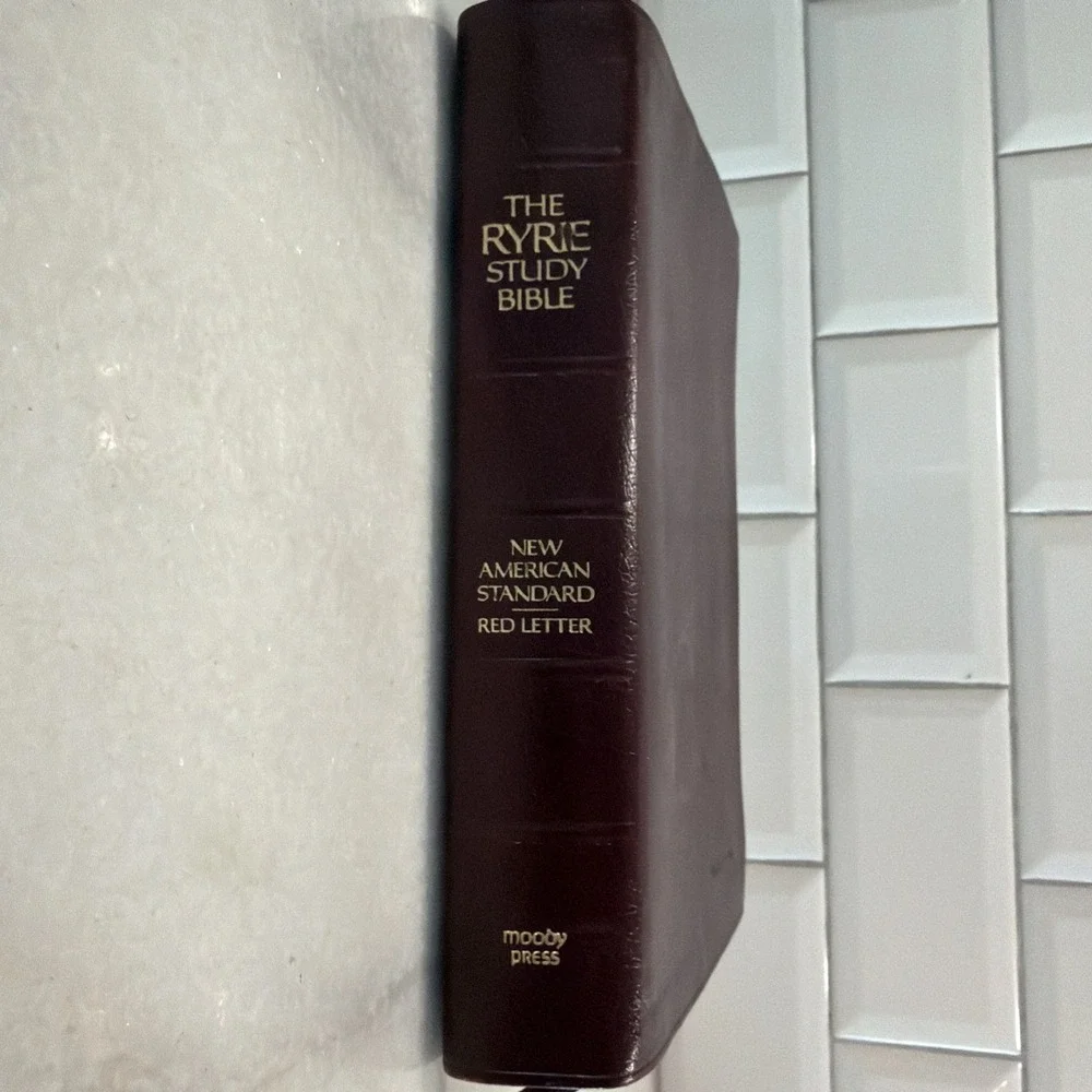 NAS Red Letter Ryrie Study Bible bonded Leather 1978
